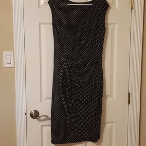 Faux wrap sleeveless dress